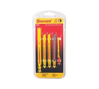 Starrett, Blíster de 5 Hojas de sierra de calar Bimetal Unique, Especial Madera, Color Amarillo, 100 mm - 6D -BU46-5