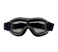 Buaak Gafas de aviador para moto y cross, gafas de moto con lente negra transparente Teatransparent - Gafas de sol para motociclistas, cross, estilo Oneal, antiniebla