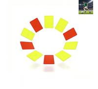Buaak Juego de 10 tarjetas de árbitro de fútbol, juego profesional de cartas de penalización rojas y amarillas para juegos de fútbol y equipo de árbitro