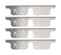 Buachois 2 par de cubierta de grieta de estufa de accesorios de relleno de acero inoxidable 35-70 cm Accesorios de cocina plata estirable