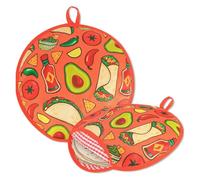 Buachois 30 cm Bolsa Calentador de Tortillas, Bolsa de Tela Calentadora Aislada para Microondas para Pan de Pizza de Taco de Harina de Maíz, Bolsa Redonda para Servidor de Tortilla Mexicana