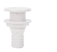 Buachois Accesorio Pasante para Casco, Conector de Drenaje Pasante de Plástico Abs, Manguera de Ventilación de Drenaje de Bomba de Achique para Yate, Vela, RV (1-1/4 Inches)