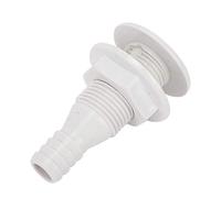 Buachois Accesorio Pasante para Casco, Conector de Drenaje Pasante de Plástico Abs, Manguera de Ventilación de Drenaje de Bomba de Achique para Yate, Vela, RV (5/8 Inch)