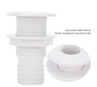 Buachois Accesorio Pasante para Casco, Conector de Drenaje Pasante de Plástico Abs, Manguera de Ventilación de Drenaje de Bomba de Achique para Yate, Vela, RV (2 Inch (50mm ID, 3.8mm Thickness))