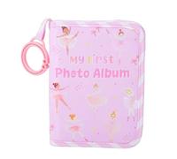 Buachois Álbum de fotos para niños pequeños, libro familiar de tela suave con espejo para 17 fotos para recién nacidos