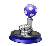 Buachois Ambientador de coche con energía solar, balón de fútbol giratorio ABS difusor de aceite esencial decoración para hombres fanáticos y conductores azul