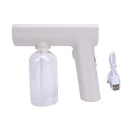 Buachois Atomizador eléctrico de niebla, pulverizador manual de 250ml para hogar oficina y coche, botella de spray portátil con boquilla de alta presión y material ABS (Blanca)