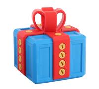 Buachois Caja Sorpresa Impresa en 3D, Caja de Regalo emergente de Broma novedosa, molestos Regalos Divertidos de Navidad con Dedo Medio para decoración de Escritorio de Oficina decoración (Blue Red)