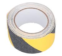 Buachois Cinta Adhesiva Antideslizante, Adhesivo Abrasivo de Fricción de Buen Agarre a Prueba de Agua de 2 Pulgadas X 16,4 Pies para Escaleras Interiores y Exteriores (amarillo negro)