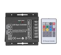 Buachois Controlador de Atenuación RGB, DC12V-24V Módulo de Atenuación LED con Control Remoto de 24 Teclas Aleación de Aluminio Módulo de Regulación de Tiras de Luces Inalámbrico Adecuado Iluminación