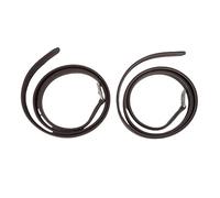 Buachois Correa de Estribo para Montura Ecuestre en Microfibra, Hebillas de Acero Inoxidable, 2 Piezas con Costura Precisa para Equitación y Protección de Estribos (Marrón Oscura)