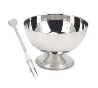 Buachois Cuencos para Helado con Tenedor, Tazón de Postre con Patas Cortas de Acero Inoxidable de Grado Alimenticio para Helado, Pudín de Frutas, Yogur, Taza de Postre Apilable