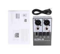 Buachois DI Box para Guitarra, 2 Canales, Salida Balanceada, Bajo Ruido, 5V y Phantom Power, Aislador de Bucle de Tierra, para Varios Dispositivos