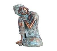 Buachois Estatua de Buda Decoración de Estilo del Sudeste Asiático Estatuas de Buda Escultura Pintada a Mano Decoración de Meditación Yoga Zen Decoración Hindú y de Asia Oriental