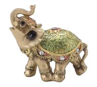 Buachois Estatua de Elefantes, Estatua de Elefante Afortunado de Resina, Riqueza afortunada Feng Shui Figura para Calentar la Presente decoración de Entrada de gabinete de televisi (S 6.9 x 4.9 x