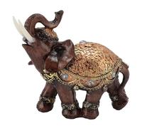 Buachois Estatua de Elefantes, Riqueza afecto Feng Shui Figurine, Estatua de Elefante Afortunado de Resina para Calentar la Presente decoración de la Entrada del gabinete de televi (M 8.5 x 6.5 x