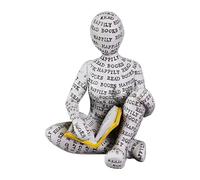 Buachois Estatua de Lectura de Mujer, Figura de Decoración para Estante, Pensamiento Abstracto Escultura, Personalizada Pintada a Mano Lectura Mal Escritorio Libros Adornos para la Decoración del