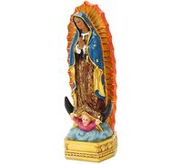Buachois Estatua de Nuestra Señora de Guadalupe de 7.9 Pulgadas, Figura de la Virgen María de Resina Pintada a Mano, Estatua Religiosa Cristiana Católica, Decoración de Mesa para El Hogar