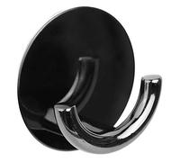 Buachois Gancho Adhesivo, Soporte Pared Puerta Acero Inoxidable Aleación Zinc para Cocina Baño Colgar Ropa (Negra)