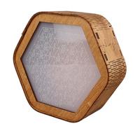 Buachois Hucha De Madera, Caja De Ahorro De Dinero con Báscula Digital, Hucha Hexagonal Estable Irrompible De 19 X 6,5 Cm para Niños Y Niñas, Niños Y Adultos