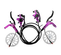 Buachois Juegos de Frenos de Disco de Bicicleta, Kit de Freno hidráulico de Bicicleta E con rotores de 160 mm, Frontal Izquierdo 89 cm y palancas de presión de presión de Aceite de 147 cm (Púrpura)