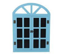 Buachois Letrero de Pizarra, 13.6x14.1in Ventana Falsa Creativa Letrero de Tablero Negro Letrero de Mensaje Tablero de Letras Decoración para Colgar en la Pared Adecuado para (Azul)