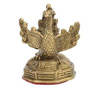 Buachois Mini estatuilla de fénix Dorado, Estatua de fénix de Feng Shui Chino de latón, Adornos de Escultura de Buena Suerte para la decoración del hogar y la Oficina