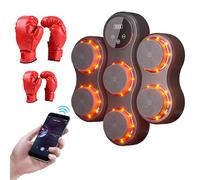Buachois Music Boxing Machine, Punch Wall Pad, Equipo de Boxeo de Target de Montaje en la Pared con Guantes, Música Targeto de Boxeo Mat de puñetazos para Gimnasio Entrenamiento