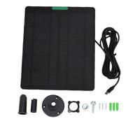 Buachois Panel Solar para Camara de Seguridad, Panel Solar 10W 5V Tipo C Carga Rapida Impermeable ETFE para Camaras de Seguridad Exterior, Compatible con Ring (Negra)