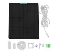 Buachois Panel Solar para Cámara Ring 10W, Panel Solar de Silicio Monocristalino Impermeable para Cámaras de Seguridad Exterior, Compatible con Varias Marcas, Fácil Instalación (Blanca)