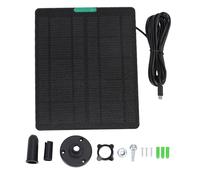 Buachois Panel Solar para Cámara Ring 10W, Panel Solar de Silicio Monocristalino Impermeable para Cámaras de Seguridad Exterior, Compatible con Varias Marcas, Fácil Instalación (negro)