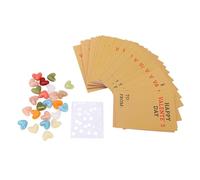 Buachois Paquete de 24 tarjetas de amor de aniversario tarjetas de San Valentín con piedras en forma de corazón plástico divertido DIY tarjetas de intercambio de San Valentín para niños