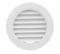 Buachois Rejilla de ventilación redonda de 150 mm, cubierta de lamas inclinadas de ABS para montaje en pared o techo, HVAC, 6 pulgadas, para baños y oficinas