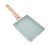 Buachois Sartén Tamagoyaki, Tortilla Japonesa Antiadherente con Mango de Madera para Tortillas, Sándwiches, Panqueques en Estufa de Gas