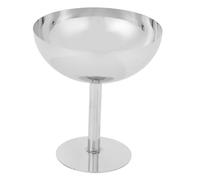 Buachois Tazón de helado de acero inoxidable 304 con tenedor, tazón de postre de 200 ml para sundae, yogur, pudín, bagatela, ensalada de frutas, merienda, parfait, taza de helado (Alta)