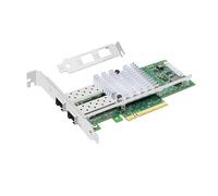 Buacoz Tarjeta de red de fibra óptica PCI-E X8 10G de doble puerto SFP+, X520-DA2 con chip Intel 82599, adaptador Ethernet, servidor E10G42BF, compatible con Windows Server/Linux/VMware
