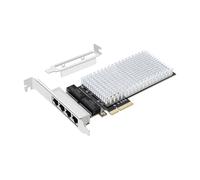 Buacoz Tarjeta de red de servidor de cuatro puertos de 2.5 G con chip Intel I226 PCI-E X4 2500M Gigabit Ethernet RJ45 adaptador de red LAN compatible con Windows 10/11 Windows Server 2019/2022
