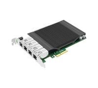 Buacoz Tarjeta de red Gigabit PCIe X4 de cuatro puertos, servidor alimentado por POE con tarjeta NIC Intel I350-T4 RJ45, adaptador LAN Ethernet, compatible con Windows Server, Linux, Ubuntu y VMware