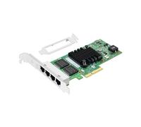 Buacoz Tarjeta de red PCIe X4 Gigabit de cuatro puertos, con puertos Intel I350-T4 RJ45 LAN NIC Card Server 1000M PCI Express Ethernet adaptador compatible con Windows/Windows Server/Linux/Freebsd