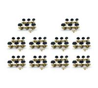 BUAGOUWZ 10X Clavijas de Afinación de Cuerdas de Guitarra Clásica Izquierda Derecha Claves de Afinadores de Cabezales de Máquina Accesorios de Guitarra Profesional 3L3R, Negro