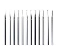 BUAGOUWZ 12 Piezas de Fresas de Corazón de 45º, Vástago de 3/32 Pulgadas, Brocas para Grabado de Joyas, Fresas de Corazón de 45 Grados para Lapidario 009-023