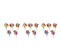 BUAGOUWZ 15 Piezas Molinos de Viento Colorido Viento Spinner 3D Animal Molinillo de Adorno de Jardín para Jardín Al Aire Libre Decoración de Patio Y Fiesta