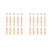 BUAGOUWZ 20 Abrazaderas de Violín de Raíz Simple, de Madera Maciza, para la Parte Superior y Trasera, con Varilla Metálica, Herramientas de Reparación.