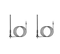 BUAGOUWZ 2X Antena de Radio Universal Am/FM para Coche, Todoterreno, UTV, Caravana, Camión, Resistente Al Agua, con Conector Tipo Linterna.