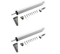 BUAGOUWZ 2X Cierrapuertas Simple, Amortiguador Hidráulico Neumático Silencioso, Automático de Puertas para El Hogar, Artefacto, Herrajes para Muebles, Plata
