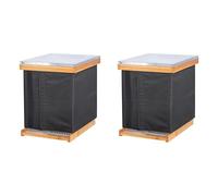 BUAGOUWZ 2X Envoltura de Colmena de Abejas de Invierno para Colmenas de 8 y 10 Marcos, Envoltura de Colmena Ajustable de Tela Oxford, Impermeable, Resistente Al Viento, Reutilizable