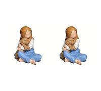 BUAGOUWZ 2X Estatuas y Figuras con la Frase A Mi Perro, Regalos de Recuerdo de Amistad con Ángeles de Perro, Figuras Esculpidas y Pintadas A Mano para Amantes de los Perros