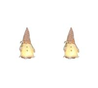 BUAGOUWZ 2X Gnomos Navideños de Peluche para Decoración Navideña Muñeco Rudolph con Luz LED Adorno de Elfo Sin Rostro Año -A