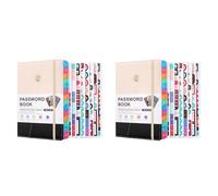 BUAGOUWZ 2X Libro de ContraseñAs con PestañAs AlfabéTicas para Personas Mayores, Cuaderno de ContraseñAs para el de SesióN de Direcciones de Sitios Web de Internet en Detalle,D