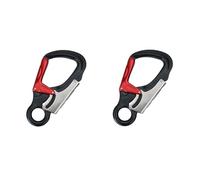 BUAGOUWZ 2X MosquetóN de Aluminio para AviacióN 35KN, Bloqueo Principal, MosquetóN de Escalada en para Exteriores, Gancho para Colgar, Hebilla, Equipo de Escalada, Negro
